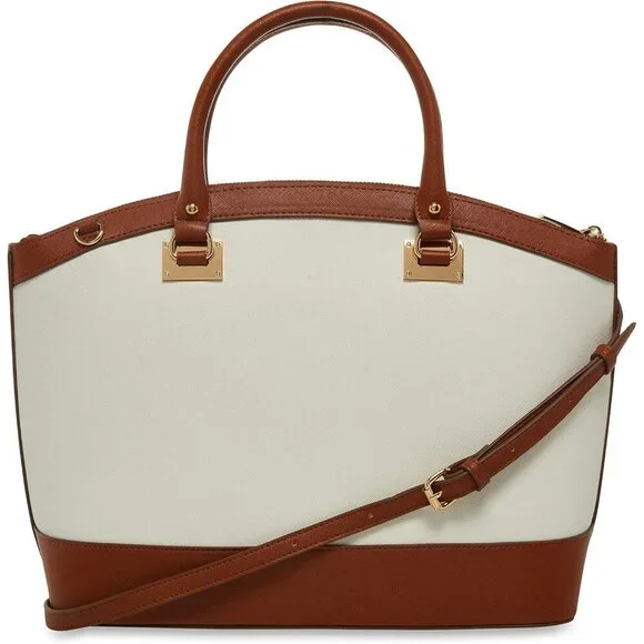 Women's Dome Satchel Polyurethane Large Organizer Convertible Crossbody